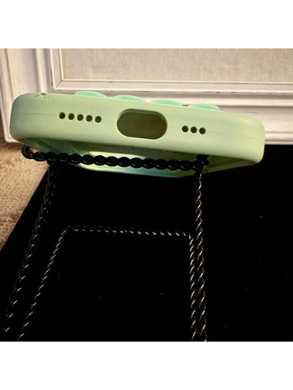 elago sage green silicone liquid w Octobuddy Suction cup mount iphone 15 pro